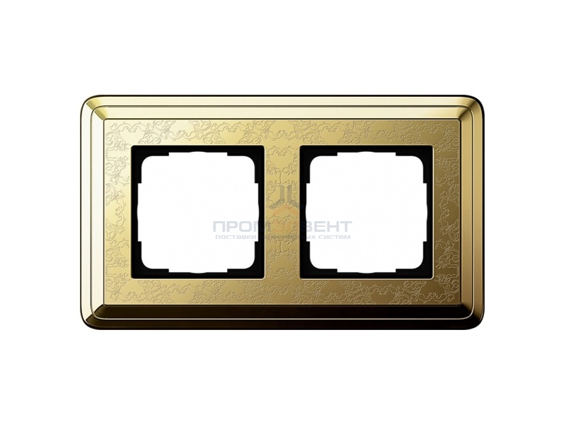 Рамка 2-ая Gira ClassiX Art Латунь/Латунь