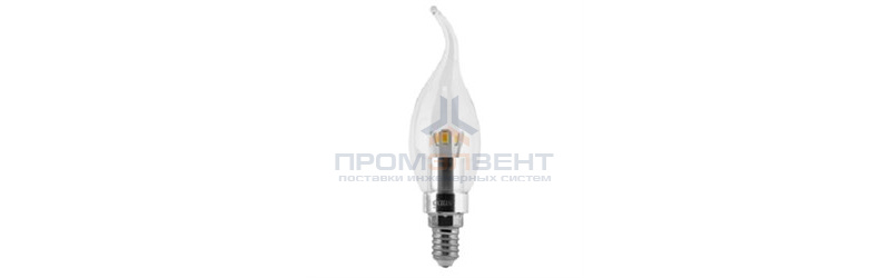 Лампа Gauss LED Candle Tailed Crystal clear 3W E27 4100K 1/10/100