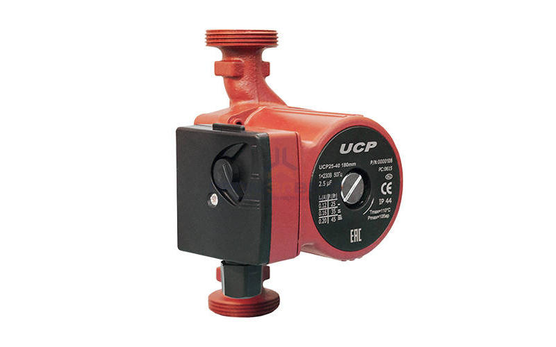 Насос циркуляционный UCP 25-80-180 - 0,22 кВт (однофазный, PN10, Hmax 8 м, Qmax 60 м³/ч)