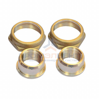 Трубное присоединение для насосов Grundfos - G1"1/2 × 28 мм (латунь под пайку, комплект 2 шт)