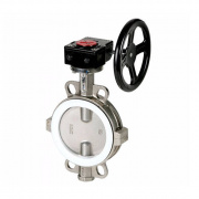 Затвор дисковый поворотный GENEBRE 2104 - Ду250 (PN10, Tmax 120°C, с редуктором)