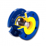 Клапан обратный дисковый Zetkama 402 С - Ду150 (ф/ф, PN16, Tmax 80°C, серый чугун)