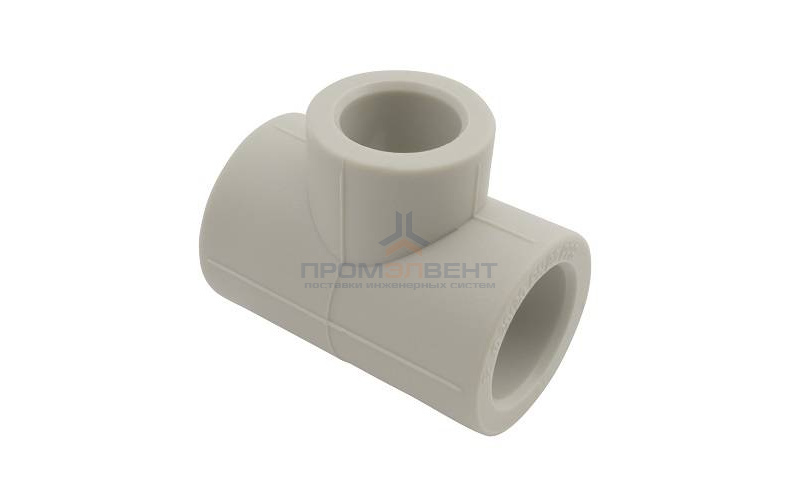 Тройник переходной FV-Plast - 63 × 50 × 63 (для полипропиленовых труб под пайку, цвет серый)