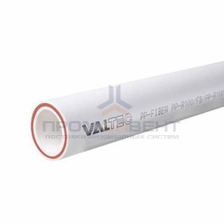 Труба полипропиленовая армированная стекловолокном VALTEC PP-FIBER - 63x8.6 (PN20, штанга 4 м.)