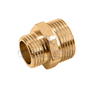 Ниппель латунный резьбовой переходной STOUT - 2"1/2 x 2"