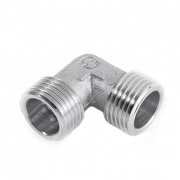 Отвод 90° латунный резьбовой равнопроходный STOUT (НР/НР) - 1/2" (никелированный)