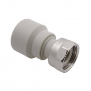Переход на накидную гайку с отверстием для пломбы FV-Plast - 25 x 3/4" (внутр.пайка, цвет серый)