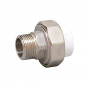 Переход на наружную резьбу разъемный Fusitek - 32 x 1" (для полипропиленовых труб, цвет белый)