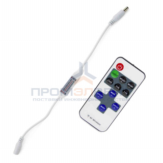 C4-10 Мини-диммер 12В, 72 Вт,RF, пульт кнопочный, для монохромной светодиод. ленты, размер 40*12*5мм