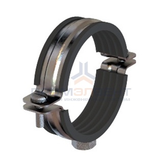 Хомут для средних нагрузок 4", c изоляцией