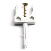 Держатель с защелкой и дюбелем, д.20мм DKC