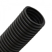 Труба гофрированная ПНД d50мм с протяжкой, черная [бухта 15м]