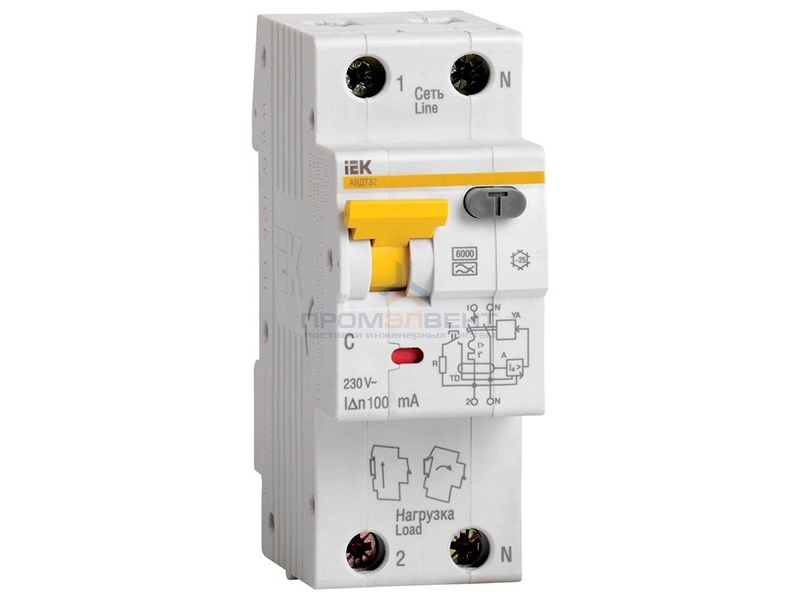 Дифференциальный автомат АВДТ 32 C50 100мА  ИЭК