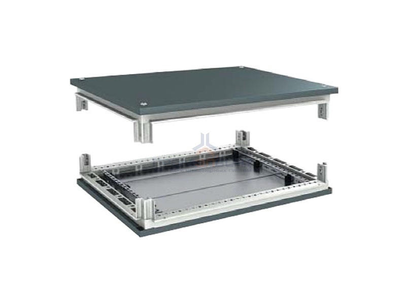 Комплект, крыша с фланцем и основание, для шкафов, 600 x 1000 мм