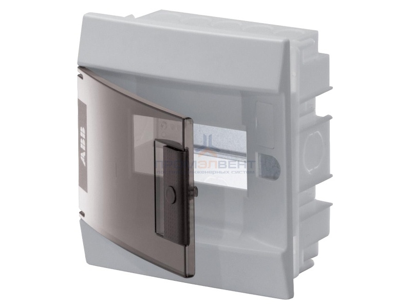 Бокс в нишу ABB Mistral41 8М прозрачная дверь c клеммным блоком