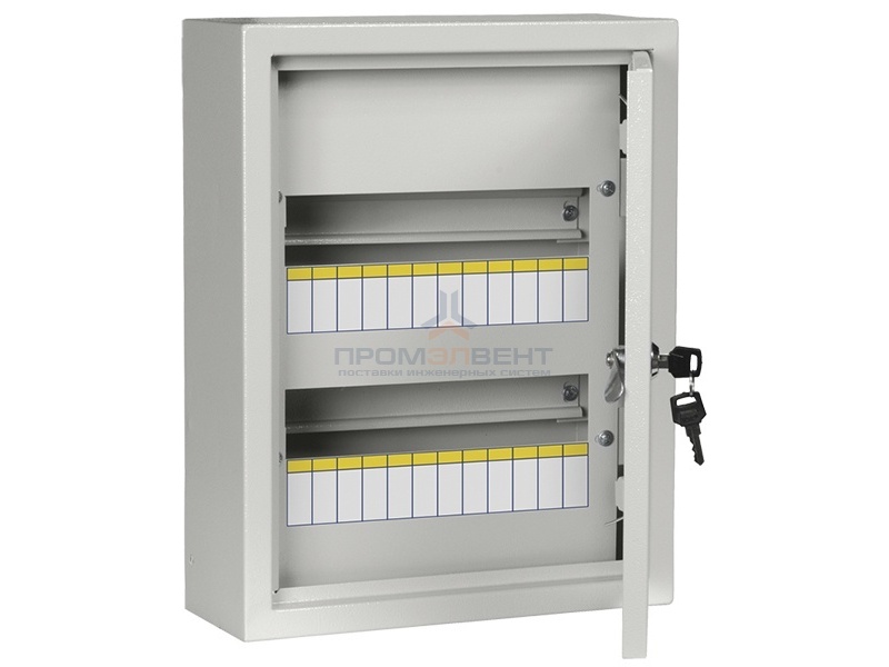 Щит металлический ЩРн-24з-1 36 УХЛ3 IP31 на 24 модуля навесной 395х310х120 серый ИЭК